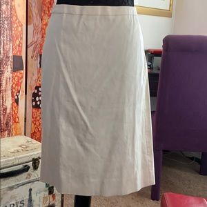 Cream Below Knee Skirt